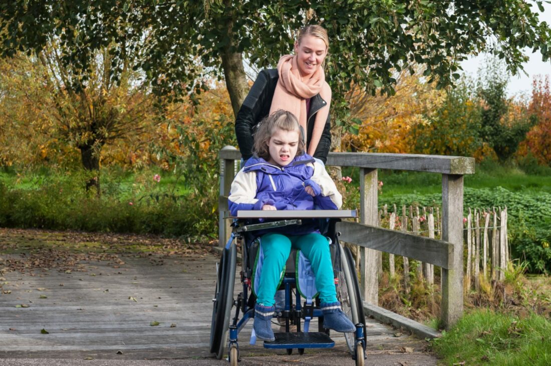 asistente personas ayudando a personas con discapacidad física