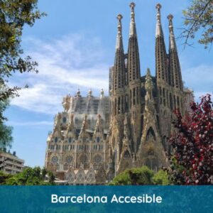 imagen de la sagrada familia, en Barcelona, uno de los destinos accesibles en España