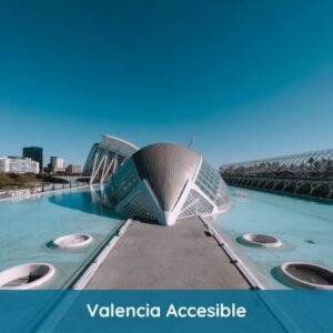 imagen del lateral del museo de la ciencia en Valencia, uno de los destinos accesibles en España
